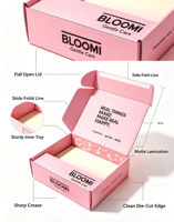 Boîte cadeau rigide haut de gamme écologique à couvercle entièrement ouvrable avec impression intégrale personnalisable pour les accessoires de beauté et de maquillage