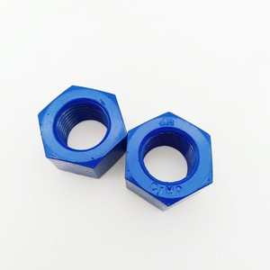 OEM & ODM lớp phủ màu xanh <span class=keywords><strong>ASTM</strong></span> thép carbon din934 <span class=keywords><strong>ASTM</strong></span> A194 A193 gr 4 lớp hạt Trung Quốc bu lông sản phẩm Hex NUT - Product Image 4