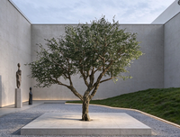 Arbre d'olivier artificiel haut de gamme en soie, personnalisé, grand format, décoratif, forgé, en pot, avec fleurs, en soie de qualité supérieure