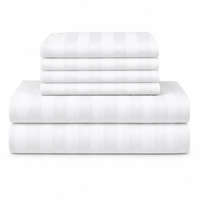 Tissu en coton peigné rayé 100% coton 100S*100S 670TC 450x220, largeur 250 cm, pour la literie de luxe des hôtels