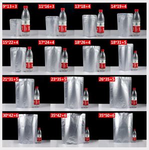 Sacs Mylar argentés personnalisés avec logo 2026 pour emballage alimentaire, sachets refermables à fond plat 11x16cm, pack promotionnel - Product Image 4