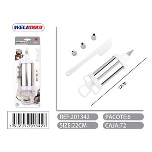 Set di creme da 6 punti con 4 ugelli decorativi 1 mungitrice 1 raschietto per utensili da forno e pasticceria