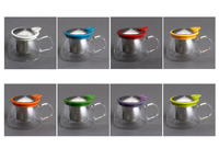 Ensemble de théière en verre borosilicate de style moderne, fait main, compatible avec les plaques de cuisson, avec couvercle et infuseur