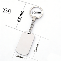 Ensemble de porte-clés en métal vierge Ywyougang, 7 formes, porte-clés plaqué argent pour gravure laser personnalisée, cadeau