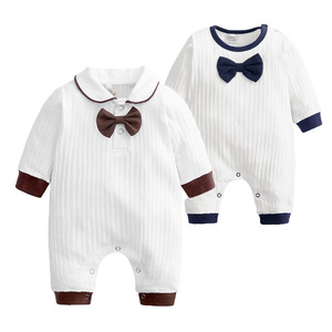 Combinaisons pour bébés garçons et filles en coton biologique de haute qualité, printemps-hiver, vente en gros de vêtements pour bébés - Product Image 1