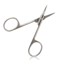 Ciseaux à cuticules et ongles de manucure en acier inoxydable de couleur personnalisée Ciseaux à ressort incurvés Outil de beauté à pointe de lame tranchante Logo personnalisé
