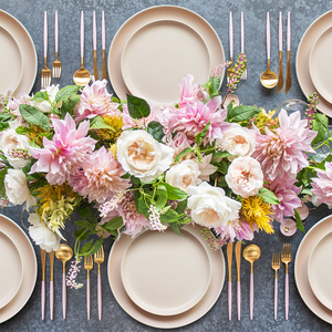 Ventes en gros de plats en céramique émaillée de couleur <span class=keywords><strong>rose</strong></span> et de sets de chargeurs en porcelaine - Product Image 5