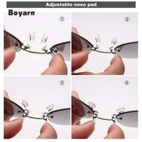 Boyarn – Mini lunettes de soleil sans monture Uv400 pour hommes, à Clip sur le nez, lentille ronde, Hacker Empire Matrix Morpheus, Vintage