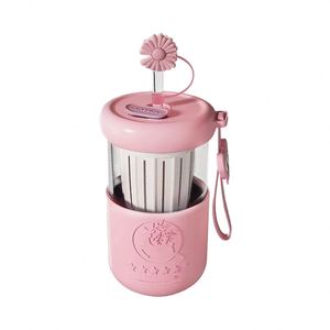 แก้วน้ำชาแบบมีหลอดดูด ขนาด 400 มล. น่ารัก ดีไซน์สวยงาม เหมาะสำหรับชงเย็น ใช้เป็นของขวัญได้ - Product Image 5