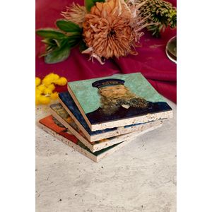 ชุดจานรองแก้วหิน 4 ชิ้น วินเซนต์ แวนโก๊ะ รุ่นตุรกี VanGogh01 สำหรับตกแต่งโต๊ะและเครื่องประดับ - Product Image 3