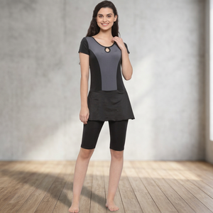 Traje de Baño Transpirable con Estampado Floral para Mujer, Talla Grande XL, Logotipo Personalizado, Shorts de Punto con Diseño Digital - Product Image 1