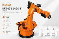 Bras robotisé industriel à charge lourde KUKA KR 500L340-3 F, capacité de charge de 500 kg, portée de 3400 mm, 11 kW, 400 V, modèle électromécanique servo-électrique