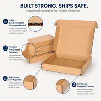 Boîte d'expédition en carton ondulé en gros, boîte d'emballage pour e-commerce, boîte à courrier en kraft, recyclable, logo personnalisé pour les chaussettes et les vêtements