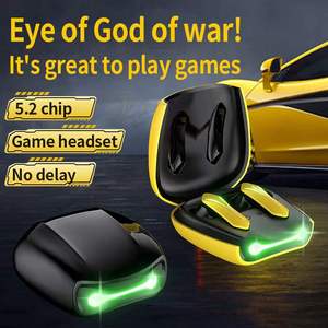 Leadingplus OEM HIFI Stereo E-Thể Thao <span class=keywords><strong>Bluetooth</strong></span> 5.2 Không Dây Ánh Sáng Hơi Thở Chơi Game Trong-Tai Bumblebee Vàng Tai Nghe Tai Nghe Tai Nghe - Product Image 2