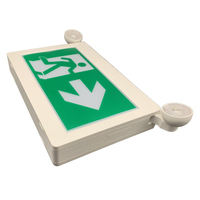 Panneau de signalisation d'urgence Running Man Combo 120-347V, lampe d'urgence double, conforme aux normes pour les zones humides, pour les États-Unis et le Canada