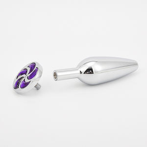 Neuheiten Adult <span class=keywords><strong>Fun</strong></span> Sexspielzeug Lila Blumen form Abnehmbare Bullet Butt Plug <span class=keywords><strong>Ass</strong></span> Lock - Product Image 6