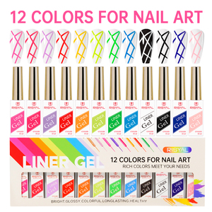 Lot de 12 <span class=keywords><strong>vernis</strong></span> à ongles en gel <span class=keywords><strong>semi</strong></span>-permanents UV pour la peinture, le dessin, la manucure, le nail art, le liner et la colle brossée - Product Image 1