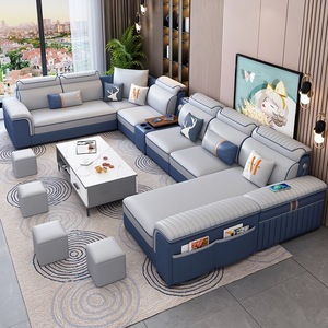 Set di Divani Moderni di Lusso a 7 Posti, Componibile ad Angolo a Forma di U per <span class=keywords><strong>Soggiorno</strong></span>, Set di Divani Sezionali <span class=keywords><strong>Contemporanei</strong></span> a 7 Posti - Product Image 1