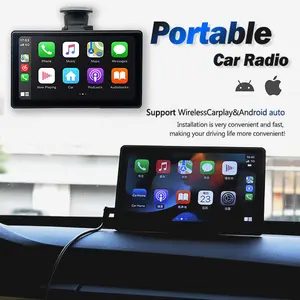 7" portable car dvd player car radio with reversing camera wireless Carplay Android Auto dvd player for car
