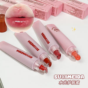 Label pribadi 6 warna Gloss pelembab Lip Glaze Lipstik berbasis Mineral desain baru MOQ rendah - Product Image 4