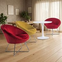 Fauteuil d'appoint pour salon, appartement et salle à manger, bleu sarcelle, moderne, fauteuil inclinable simple, siège rembourré en velours, montage facile