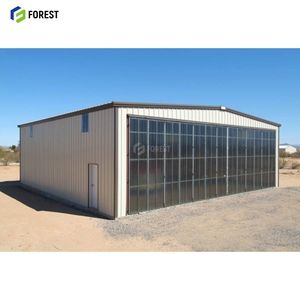 โรงเก็บเครื่องบินโครงสร้างเหล็กสำเร็จรูปสำหรับงานหนัก พร้อมบริการเชื่อม ดีไซน์โครงสร้างแบบกริดช่วงยาว มีจำหน่ายใกล้ฉัน - Product Image 3