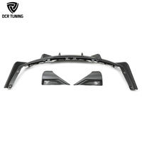 Difusor Trasero de Fibra de Carbono Seca Highland para Tesla Model 3, Acabado Mate, Kits de Carrocería Exterior, Labio de Parachoques Trasero de Carbono Real, 3 Nuevos