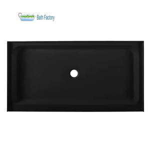 Bandeja de <span class=keywords><strong>ducha</strong></span> de piedra acrílica plana, color negro, 70x70 - Product Image 1