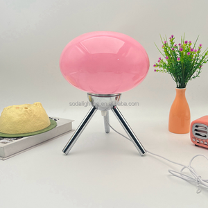 Lampe de bureau <span class=keywords><strong>LED</strong></span> à économie d'énergie blanc chaud, éclairage intérieur, abat-jour en verre mignon, lampe de table <span class=keywords><strong>LED</strong></span> pour salle de lecture - Product Image 6