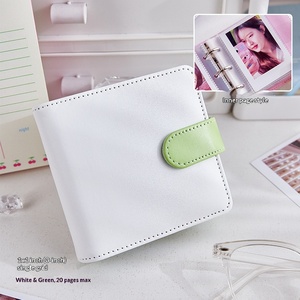 <span class=keywords><strong>Album</strong></span> de cartes coréen en PU de haute qualité, format A5, 4 compartiments, pour petites cartes DIY, idéal pour le fan art et Instagram, avec boucle magnétique pour l'échange d'images - Product Image 4