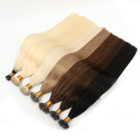 Extensions de cheveux Remy à cuticules alignées, double épaisseur, cheveux russes lisses, pointe nano