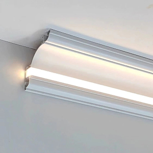 Profilé LED en aluminium pour coin supérieur, lumière linéaire en plâtre lumineux, <span class=keywords><strong>diffuseur</strong></span> noir pour coin de plafond, réflexion linéaire, <span class=keywords><strong>lampe</strong></span> de profilé - Product Image 1