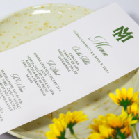 Elegante Tarjeta de menú de estilo rústico, tarjeta de invitación de boda de papel tipográfico personalizada