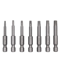 Set Bit Obeng Magnetik Hex Shank 1/4 Inch T6 T25 T30 T40 Torx, Bit Obeng Pengaman Anti Bongkar, Mata Bor, Kunci