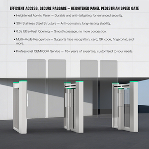Оптовая продажа HCW поворотный турникет из нержавеющей стали контроль доступа <span class=keywords><strong>RFID</strong></span> Swipe Card QR Reader распознавание лица анти-хвостовое управление - Product Image 3