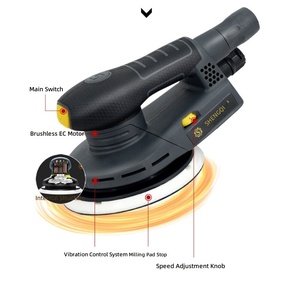 Ponceuse orbitale excentrique sans balais à vitesse variable, polisseuse électrique pour voiture, <span class=keywords><strong>machine</strong></span> à <span class=keywords><strong>poncer</strong></span> le bois et la <span class=keywords><strong>peinture</strong></span> pour carrosserie automobile et meubles - Product Image 3