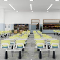 Meubles de restaurant de qualité supérieure, table à manger en pierre PU, ensemble de chaises, combinaison table-banc pour quatre personnes, pour cafétéria
