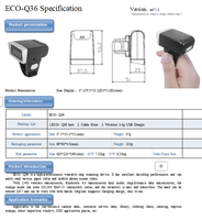 ECO-Q36 Haute Qualité Doigt Image Barcode Scanner Anneau Doigt Lecteur BT Interface Industrielle QR Code