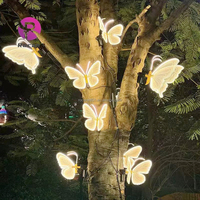 Papillons dynamiques en acrylique, petites ailes de papillon, mobiles, électriques, décoratifs, pour mariage, fête, Noël