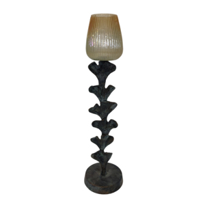 Portacandele in Metallo Ispirato ai Fiori, Candelabro a Colonna, Centrotavola Moderno Decorativo, Set di Tre - Product Image 4
