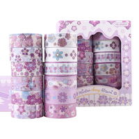 12 rouleaux de 15mm de large Sakura décoratif Washi ruban de masquage ensemble pour bricolage diamant Art, journaux, planificateurs, Scrapbook, emballage