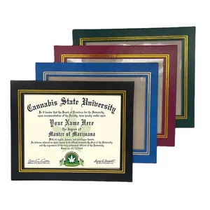 Custom 8.5x11 <strong>A4</strong> Leatherette Award <strong>Cardboard</strong> Leather Grain <strong>Certificate</strong> Diploma Paper <strong>Frame</strong> - Product Image 1