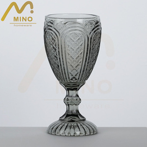 Verre à vin gaufré vintage, verrerie colorée pressée à la machine, design sculpté, gobelet à eau, <span class=keywords><strong>coupe</strong></span> à <span class=keywords><strong>champagne</strong></span> pour <span class=keywords><strong>mariage</strong></span> et hôtel - Product Image 6