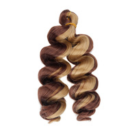 Parrucca Sintetica a Doppia Trama con Ricci Piccoli, Fibra Resistente al Calore, Capelli Ricci Corti, Estensione con Ricci Italiani a Doppia Trama