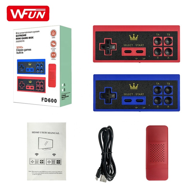 FD600 Game Stick Classic Retro Video Game Console 3000 Games 16 Bit Mini Consola Wireless 4K HD TV Y2S Gamestick