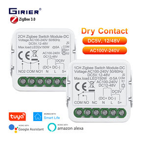 GIRIER Tuya Smart 5A Module de commutation universel <span class=keywords><strong>ZigBee</strong></span> Module de <span class=keywords><strong>contact</strong></span> <span class=keywords><strong>sec</strong></span> DC12-24V AC100-240V <span class=keywords><strong>relais</strong></span> disjoncteur bricolage - Product Image 1