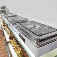 Chauffe-plat numérique intelligent à couvercle hydraulique en acier inoxydable pour buffet – Installation facile