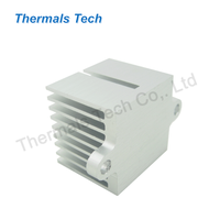 Disipador de calor mecanizado CNC de aluminio de 60*60*48mm con aletas altas para interruptor industrial