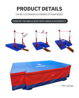 Tapis de saut à l'obstacle professionnel personnalisé, durable et confortable, en PVC et mousse, pour la compétition, la salle de sport, l'école, la cour de jeux et les centres sportifs