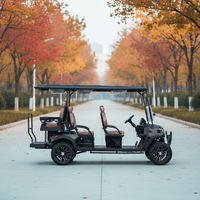 Voiturette de golf électrique 4 places à châssis en aluminium antirouille pour utilisation en bord de mer, 48V, batterie au lithium sans entretien
